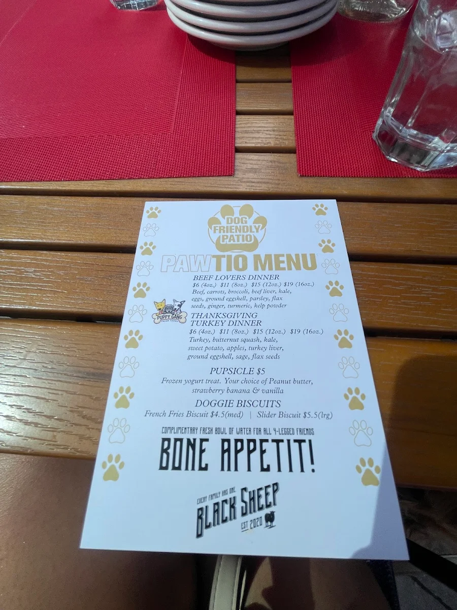 Menu, Brazen Head Irish Pub