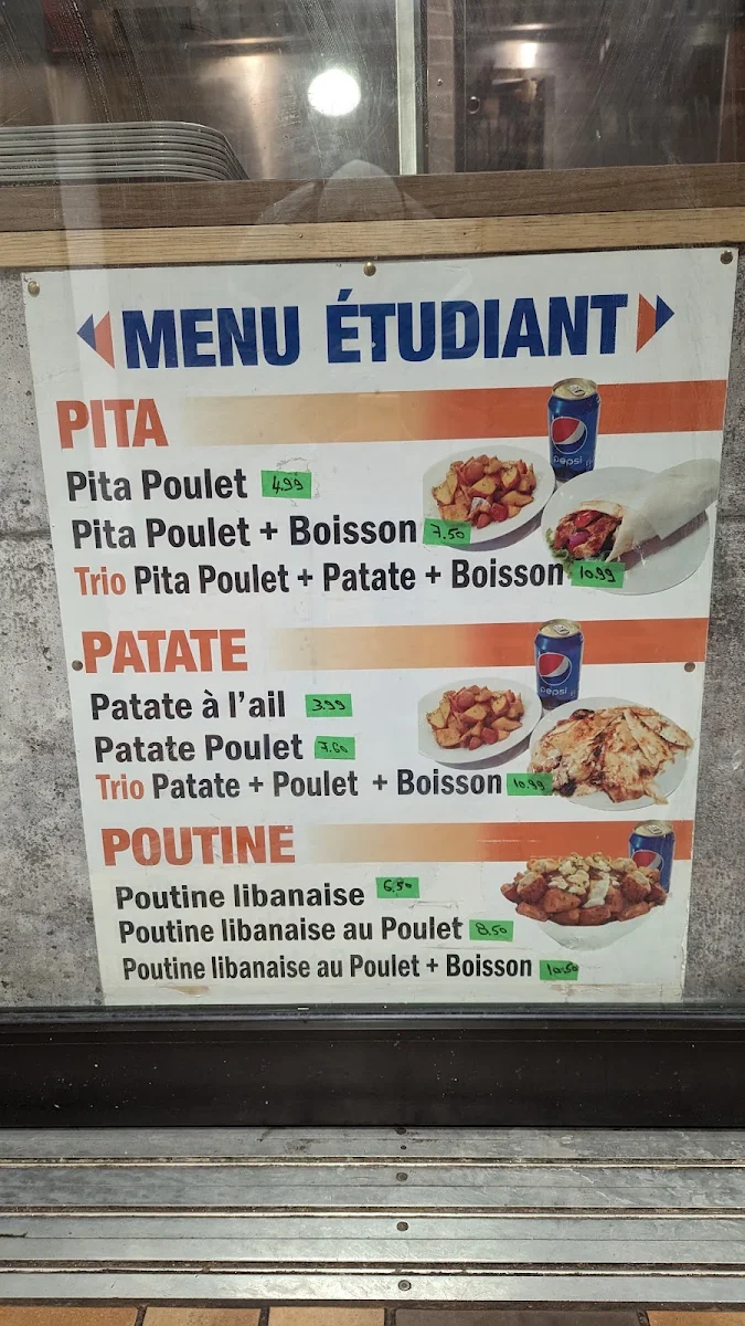 Menu, Cafe Meringue