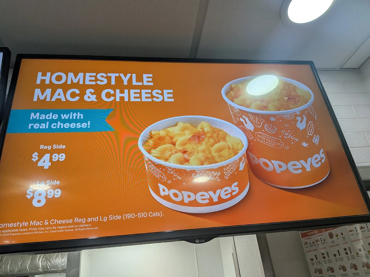 Menu, Popeyes Louisiana Kitchen