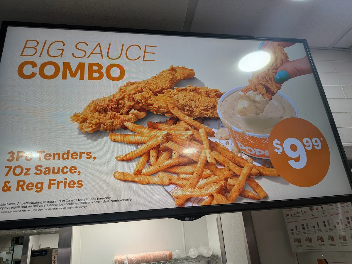 Menu, Popeyes Louisiana Kitchen