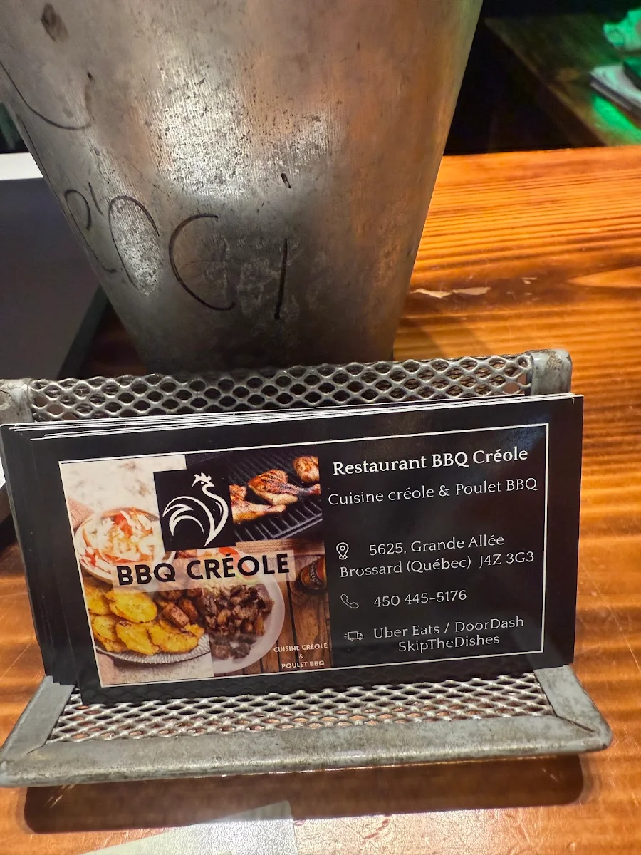 Menu, BBQ Creole