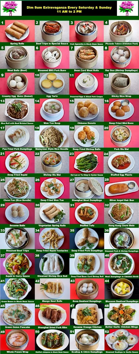 Menu, Shanghai City Restaurant