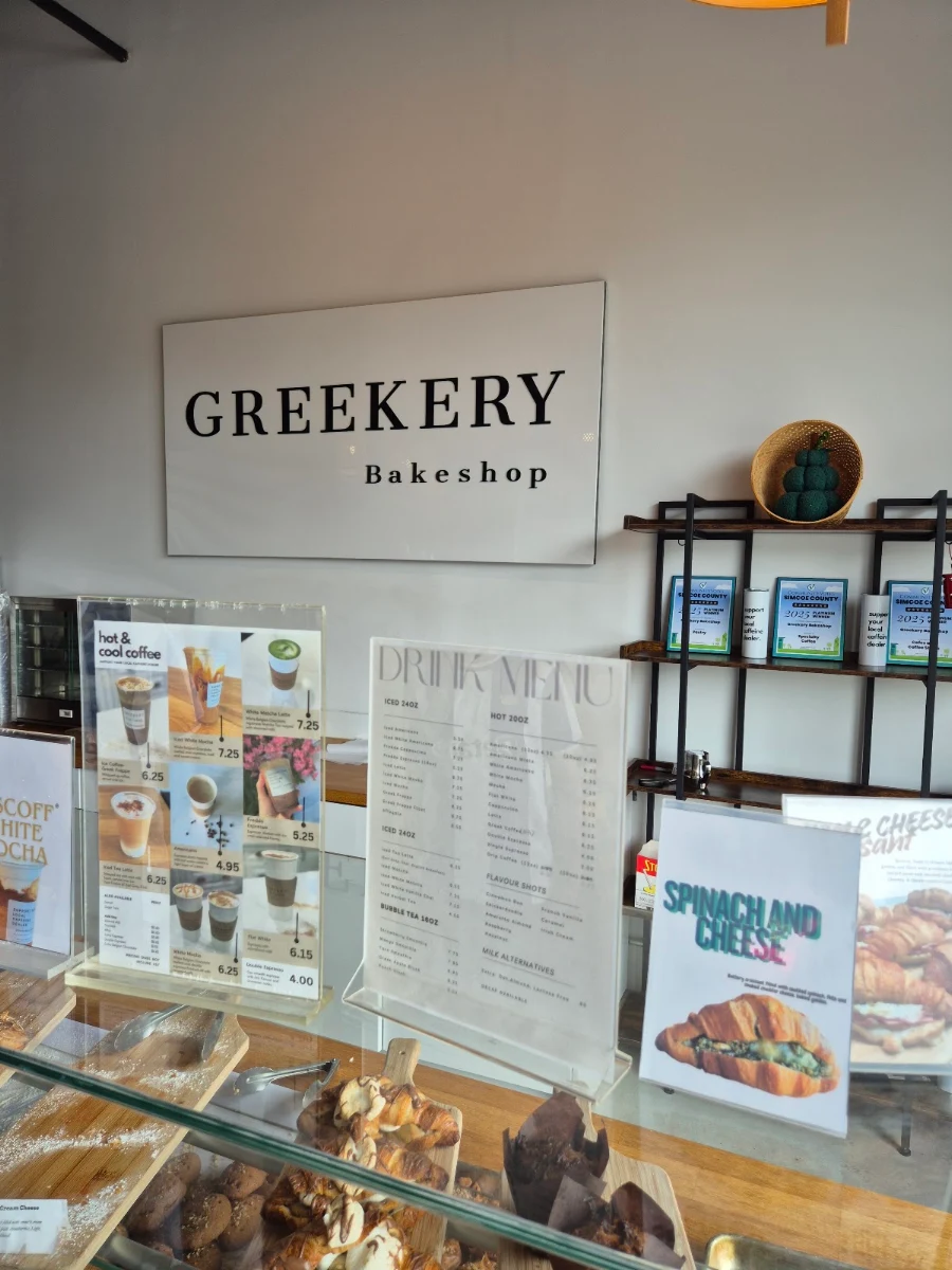 Menu, Greekery Bakeshop