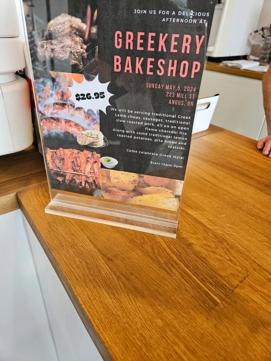 Menu, Greekery Bakeshop