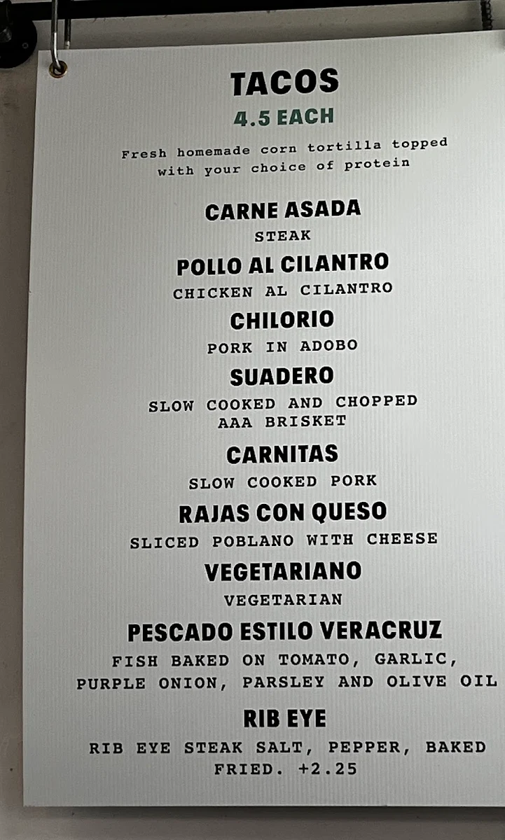 Menu, Mercado By Originals