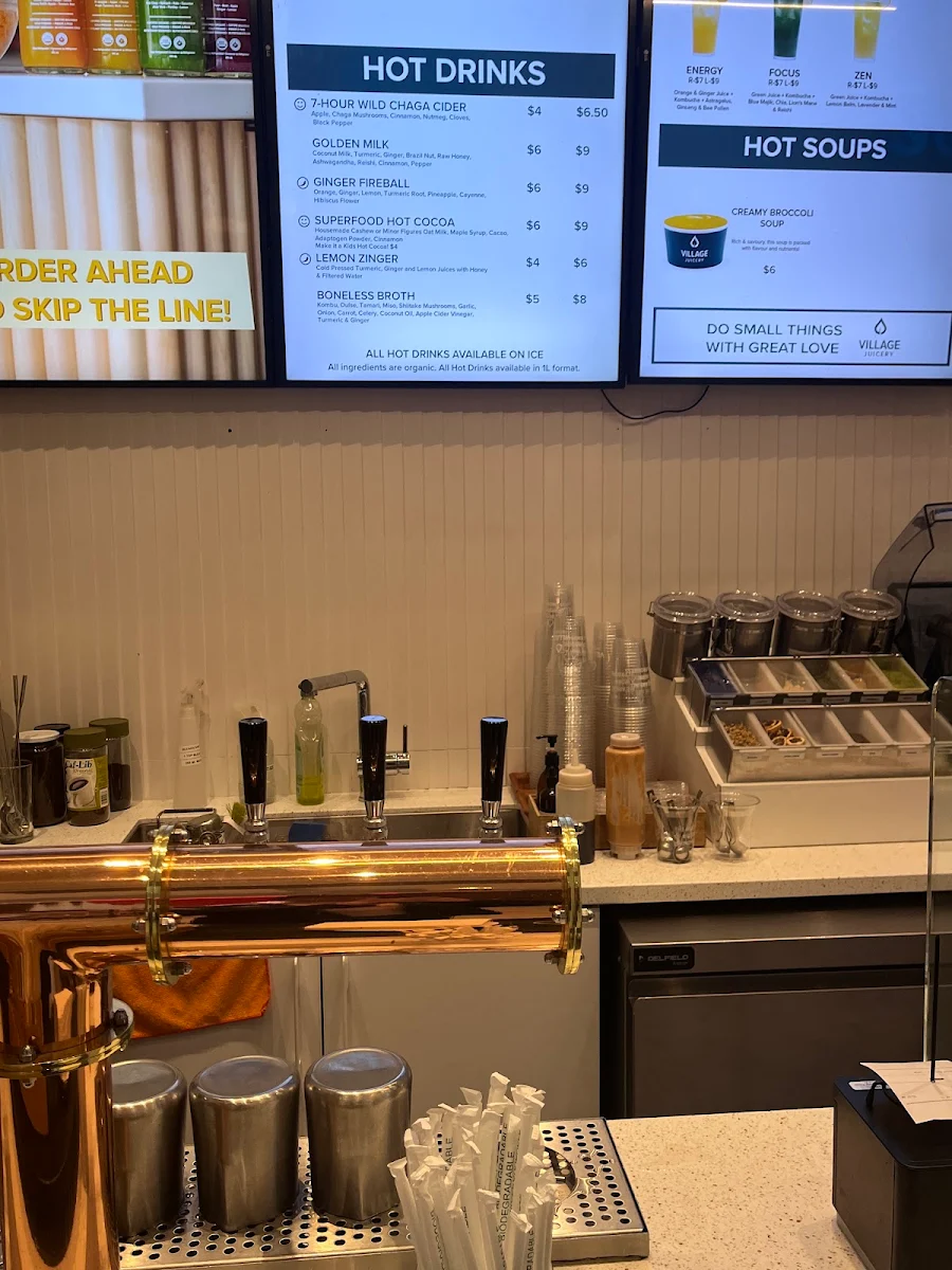 Menu, Village Juicery