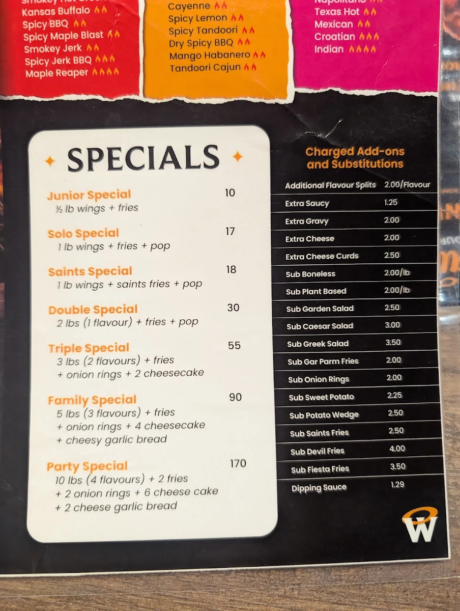 Menu, Wing Saints | Order Direct wingsaints.com