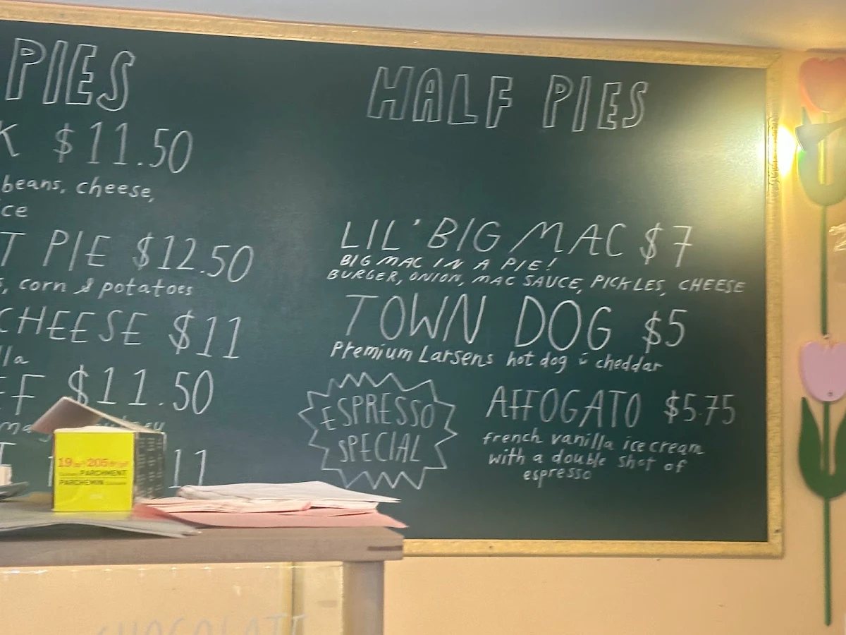 Menu, Famous Town Pie Shop