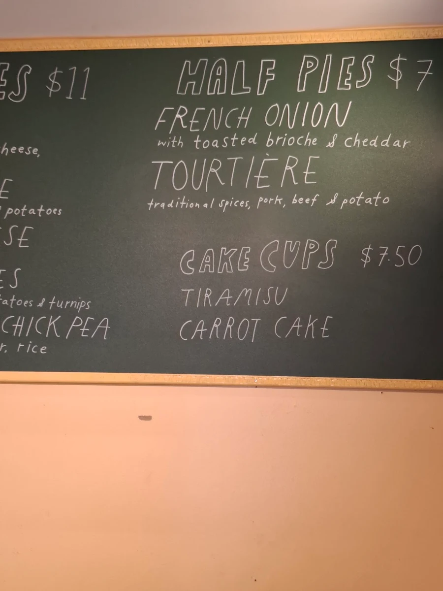 Menu, Famous Town Pie Shop