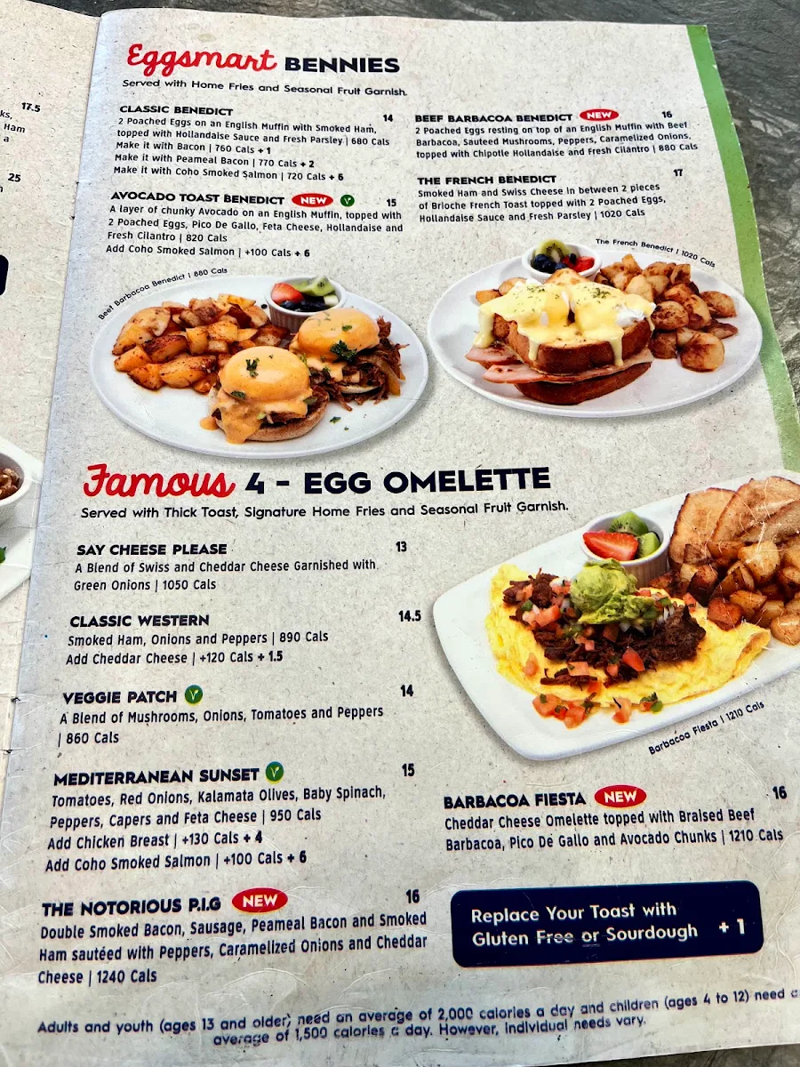 Menu, Eggsmart
