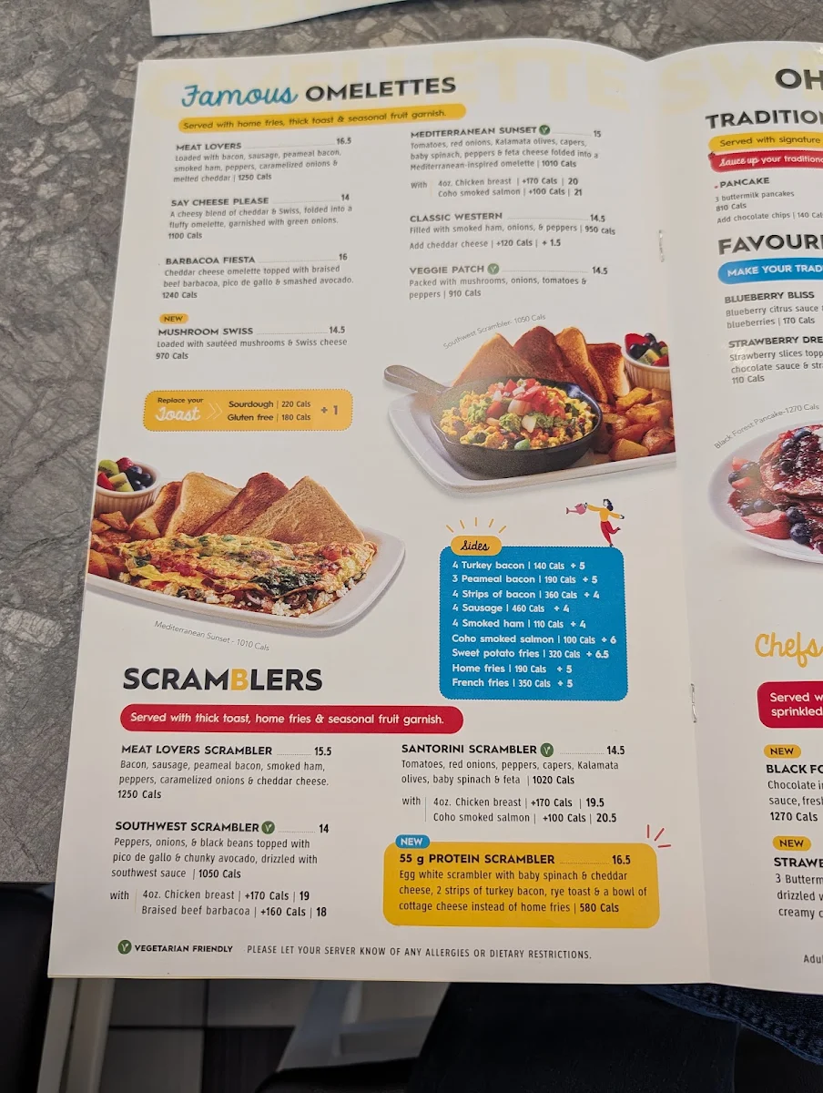 Menu, Eggsmart