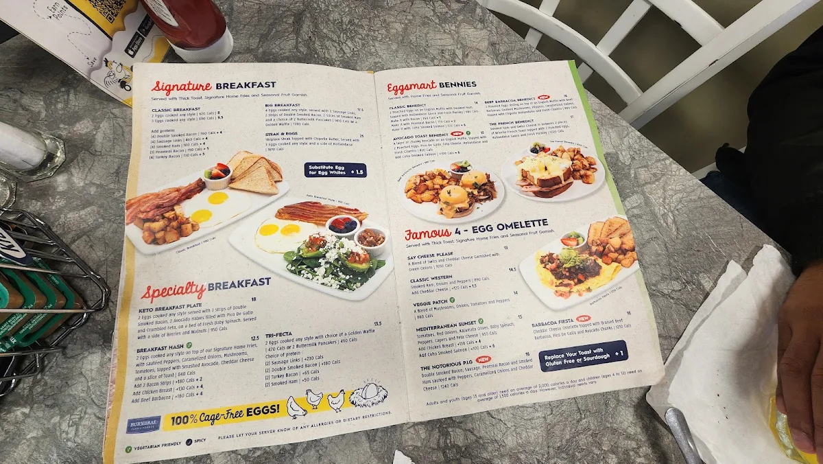 Menu, Eggsmart