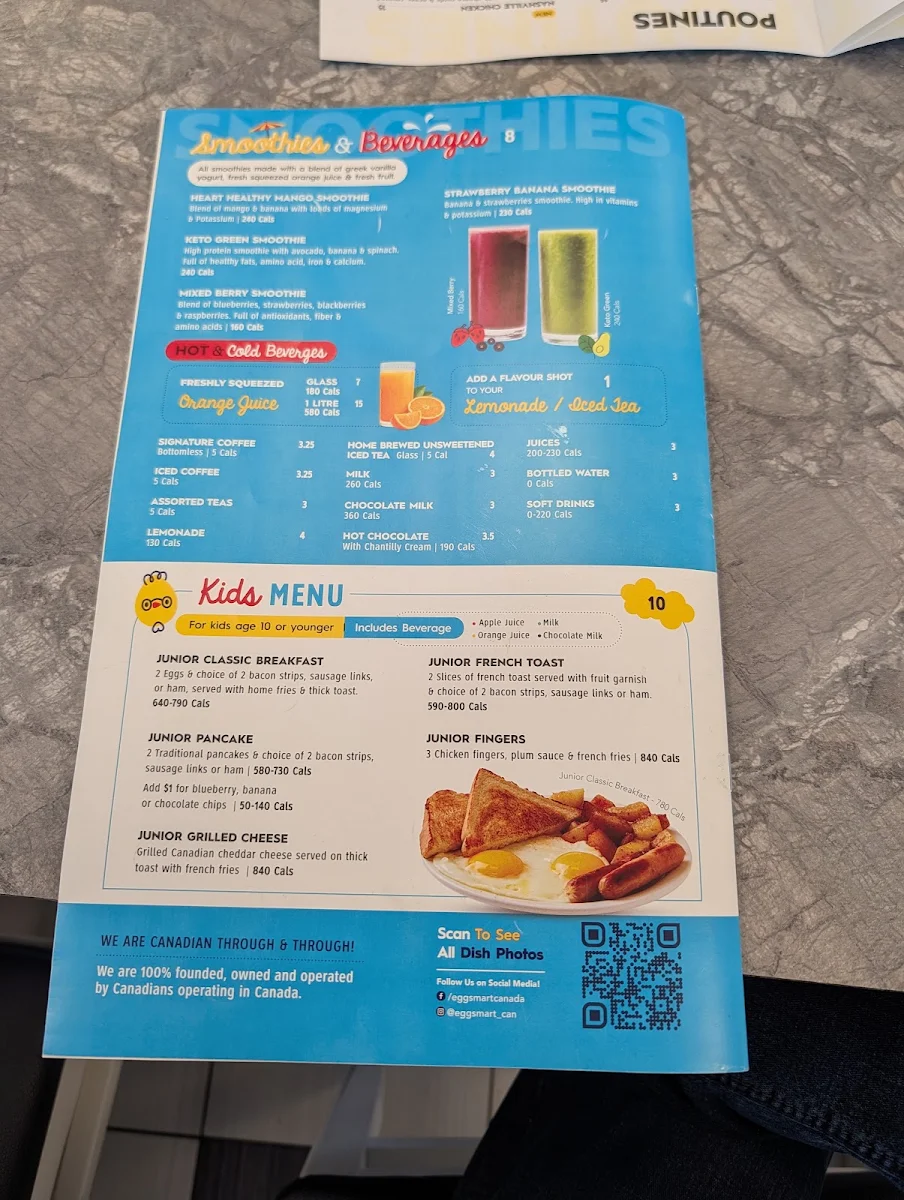 Menu, Eggsmart