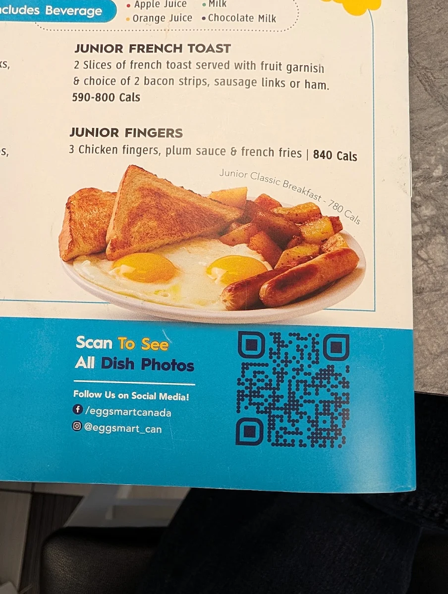 Menu, Eggsmart