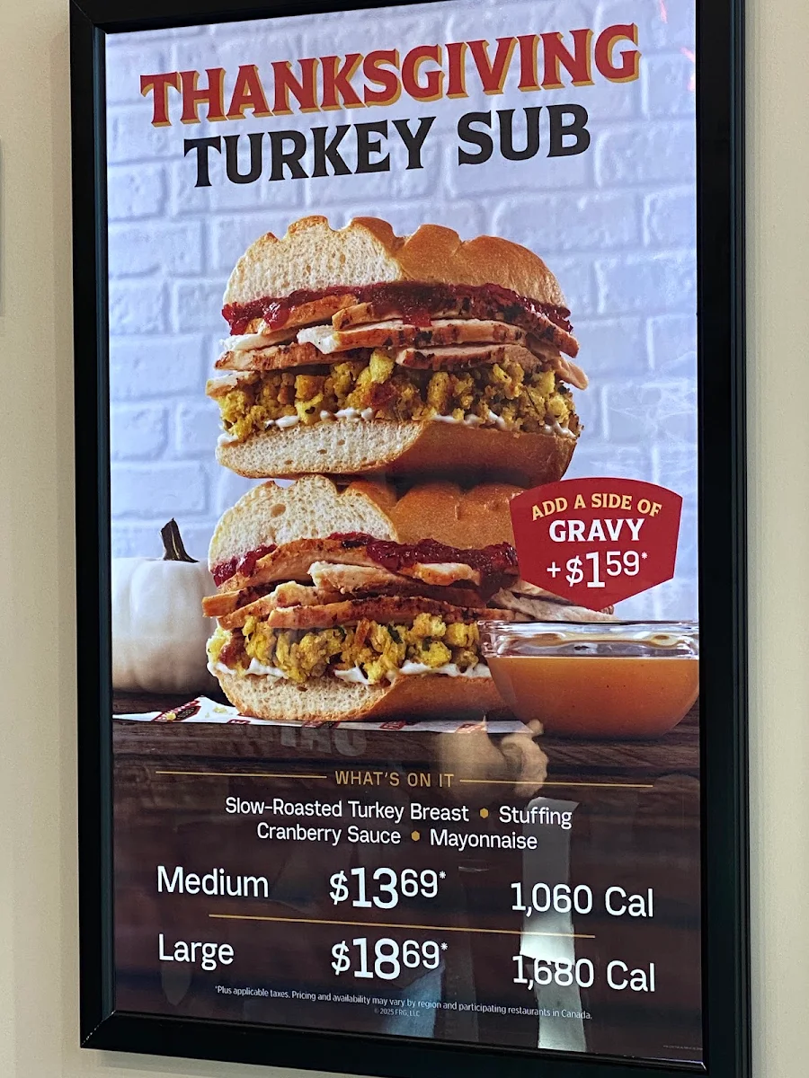 Menu, Firehouse Subs Burnaby Akimbo