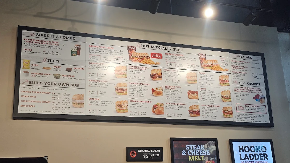 Menu, Firehouse Subs Burnaby Akimbo