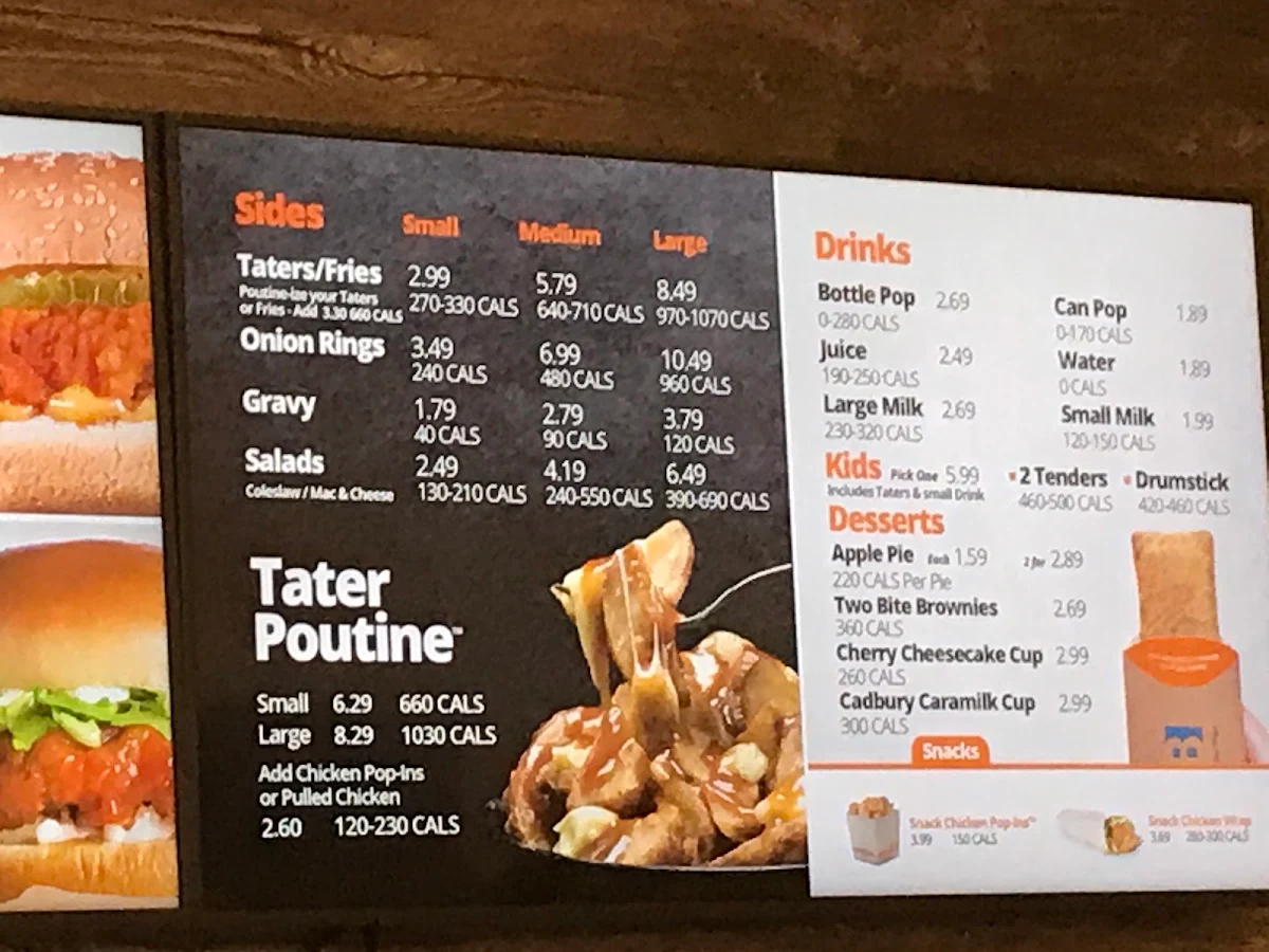 Menu, Mary Brown's Chicken