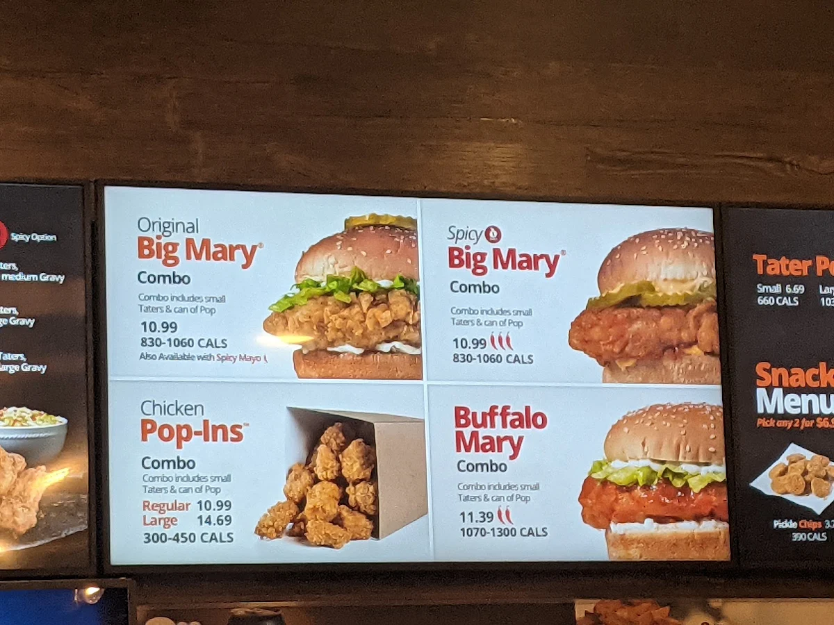 Menu, Mary Brown's Chicken