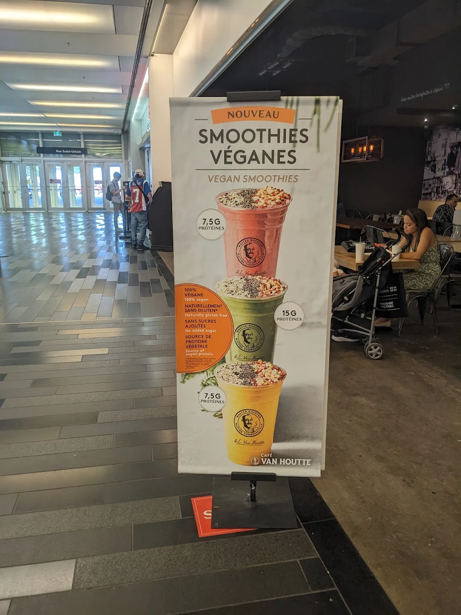 Menu, Café Van Houtte