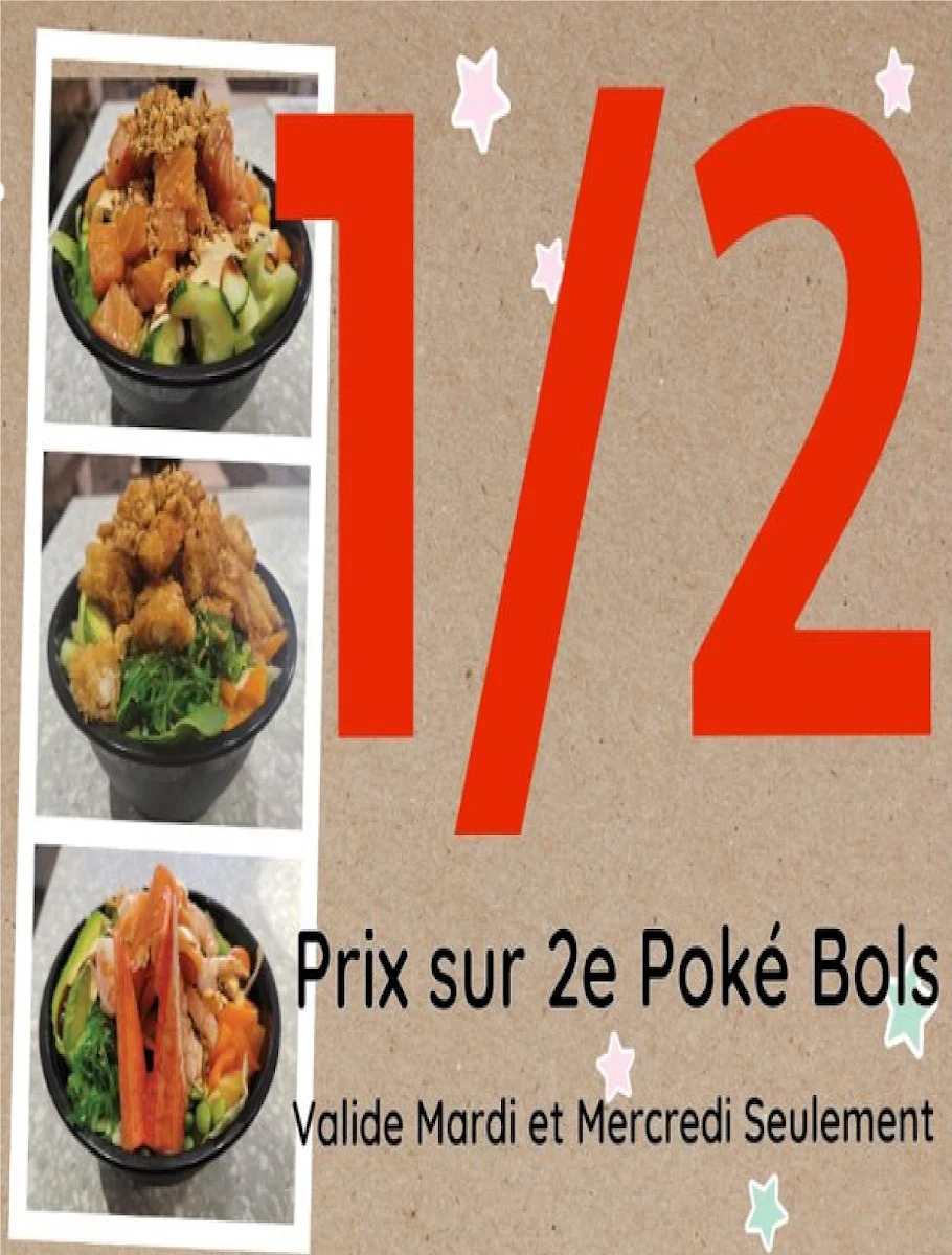 Menu, Envy Sushi & Boké Bols