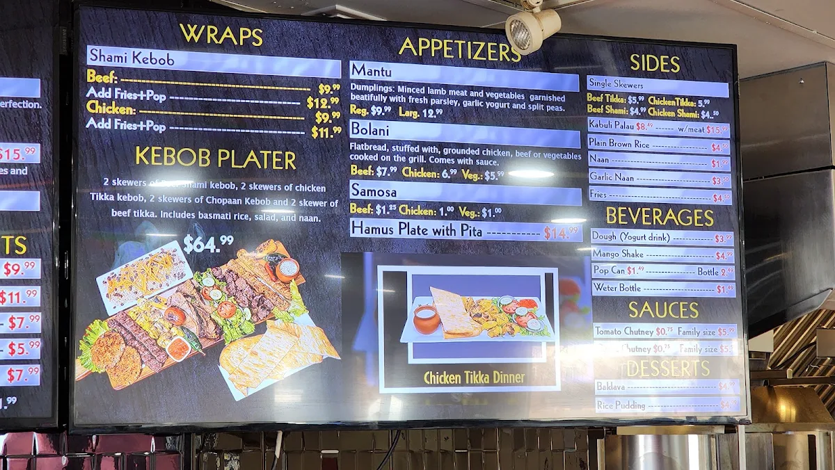 Menu, Oxus Kebob & Shawarma. Bakery, Butcher Shop, (Halal)