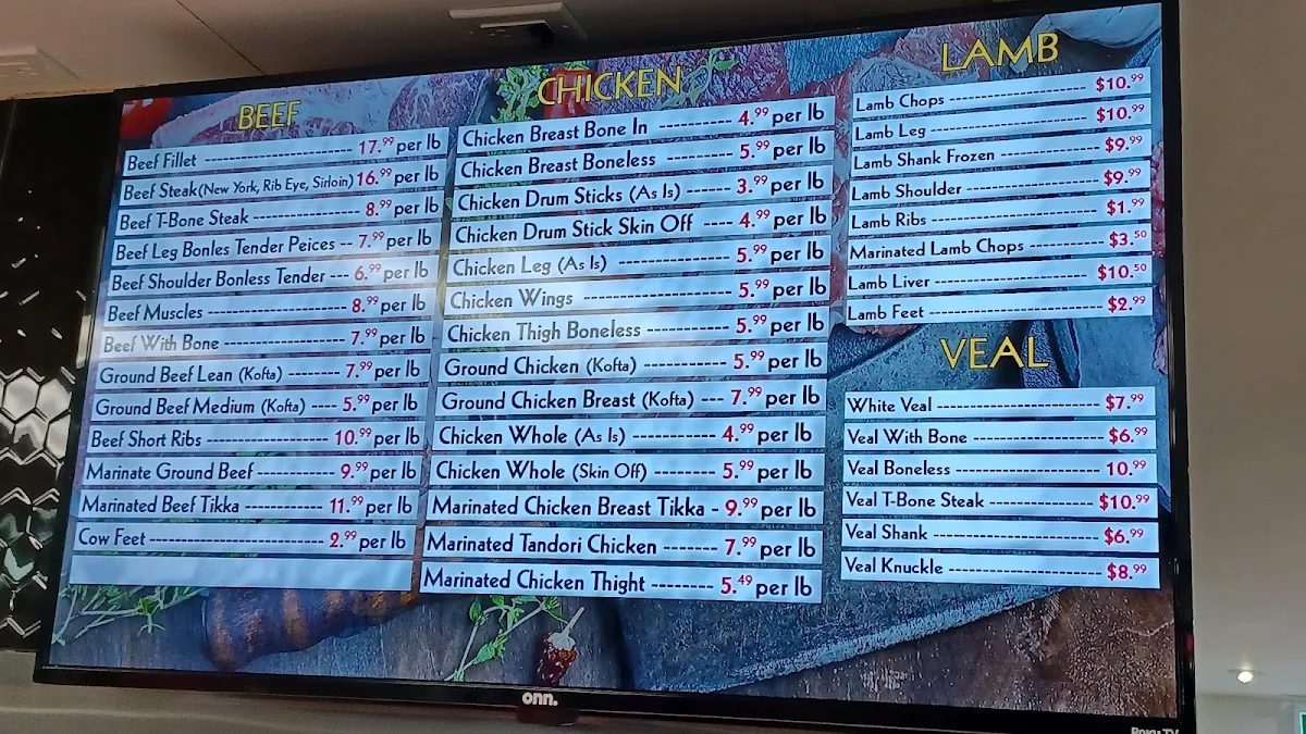Menu, Oxus Kebob & Shawarma. Bakery, Butcher Shop, (Halal)