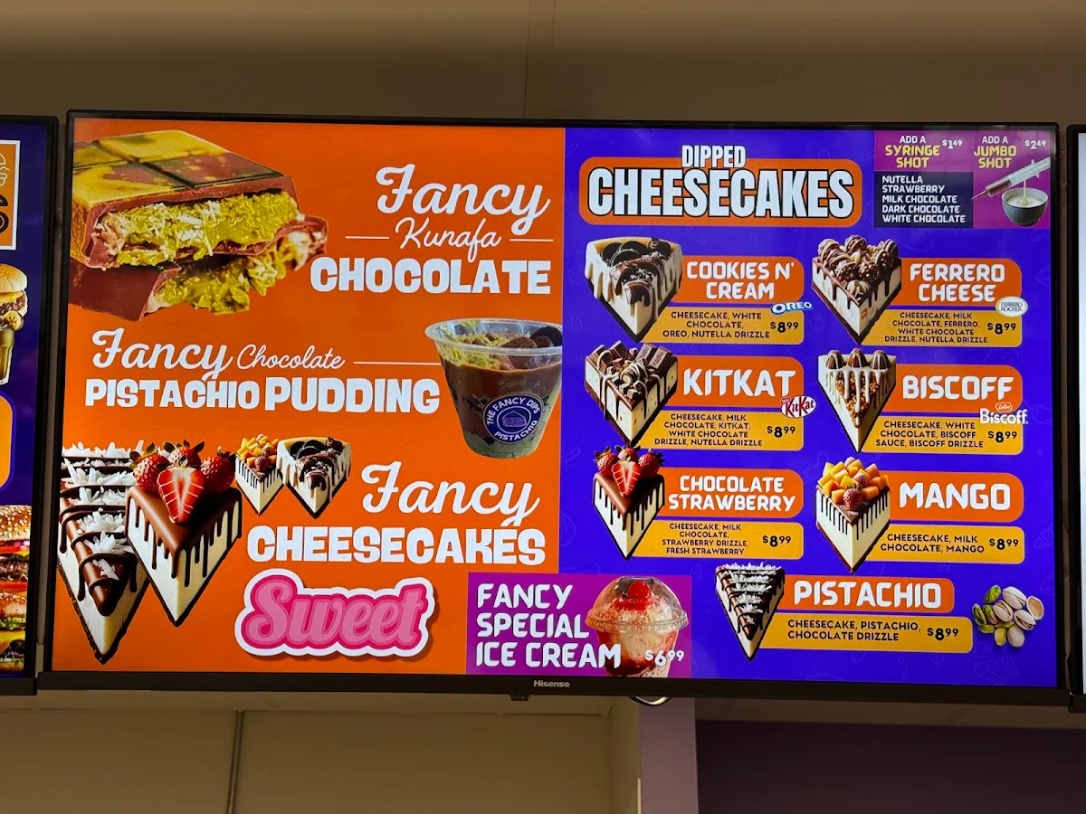 Menu, The Go Grill/ The Fancy Induced Burger
