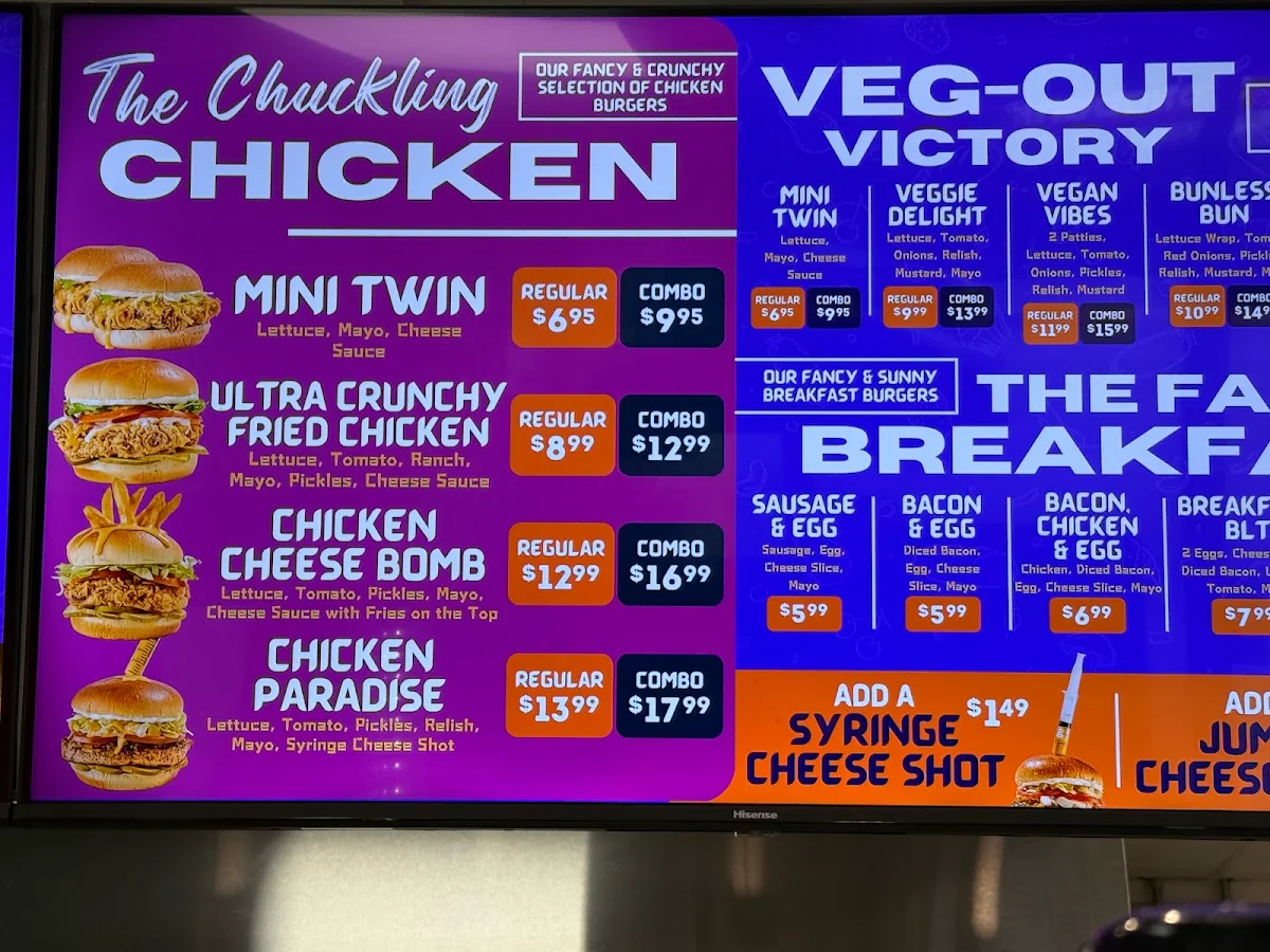 Menu, The Go Grill/ The Fancy Induced Burger