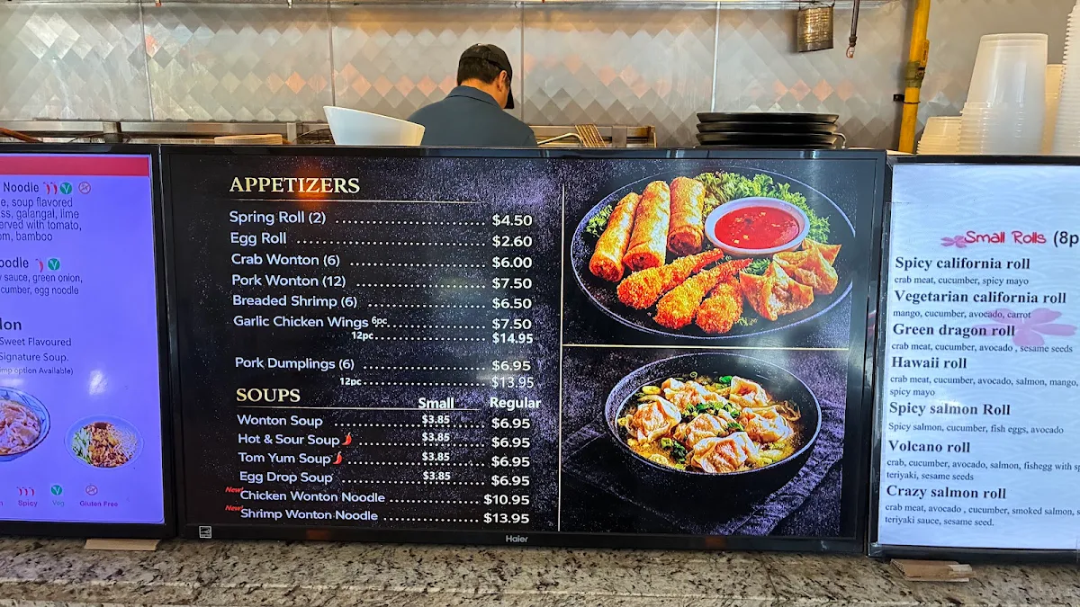 Menu, Dan Dan Asian Diner