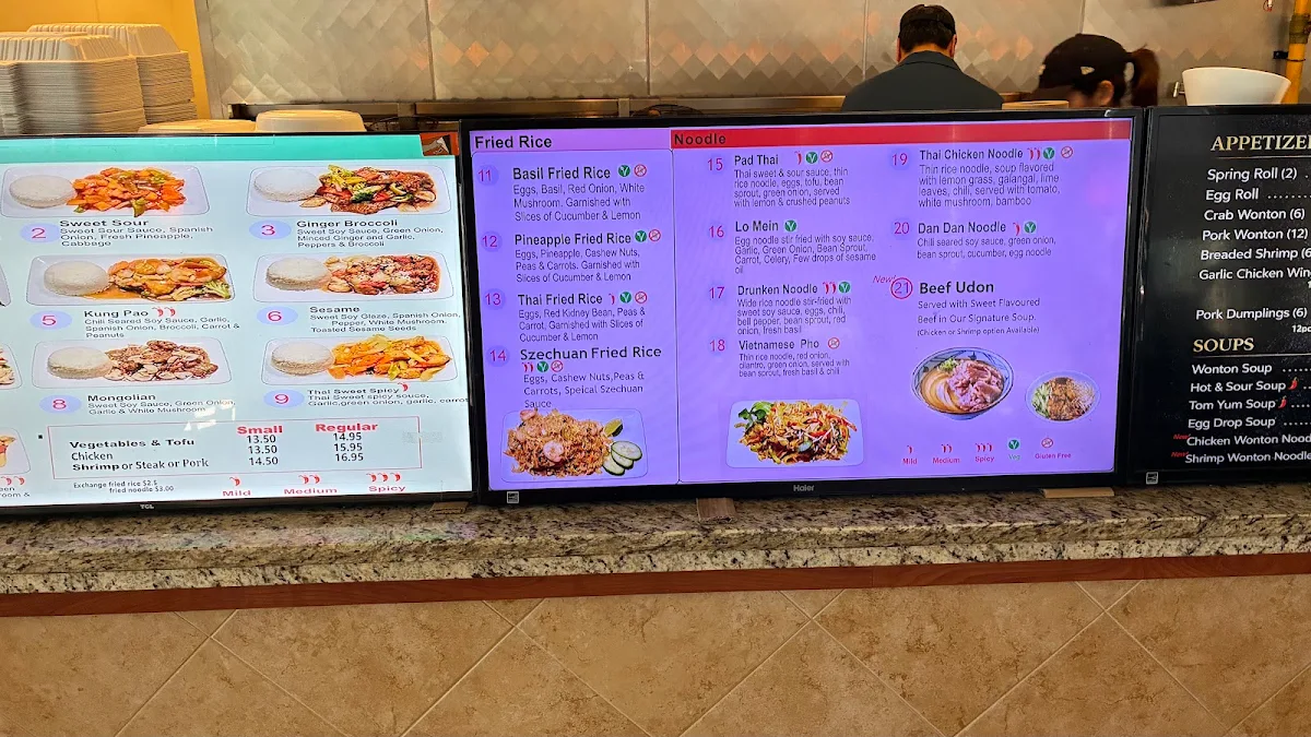 Menu, Dan Dan Asian Diner