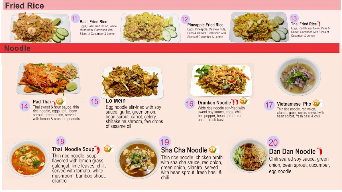 Menu, Dan Dan Asian Diner