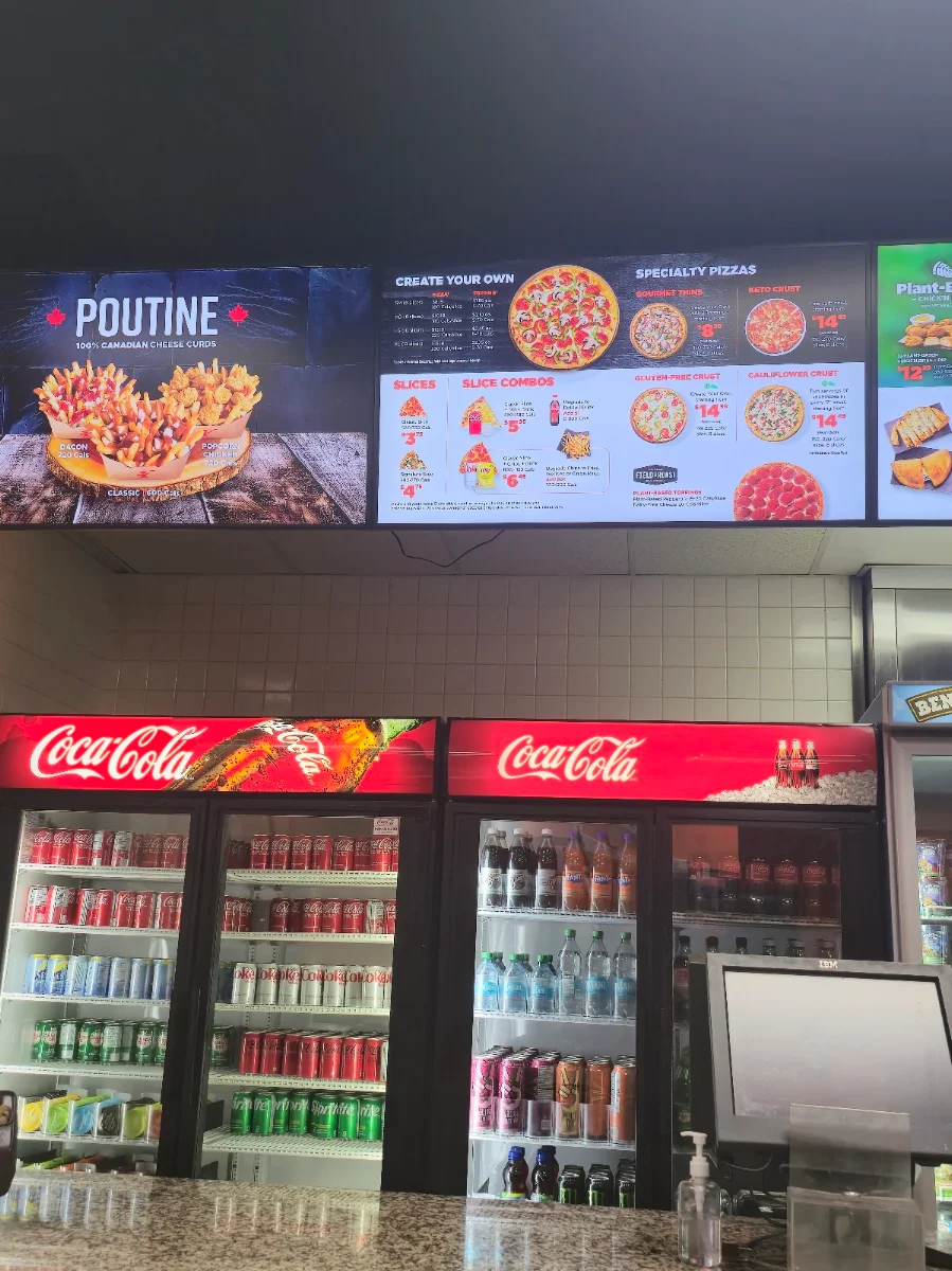 Menu, Pizza Pizza