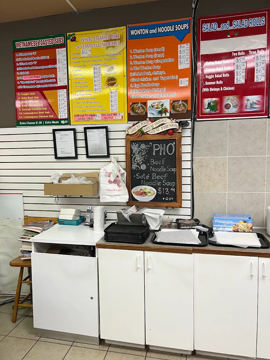 Menu, Vietnamese Subs & Rolls