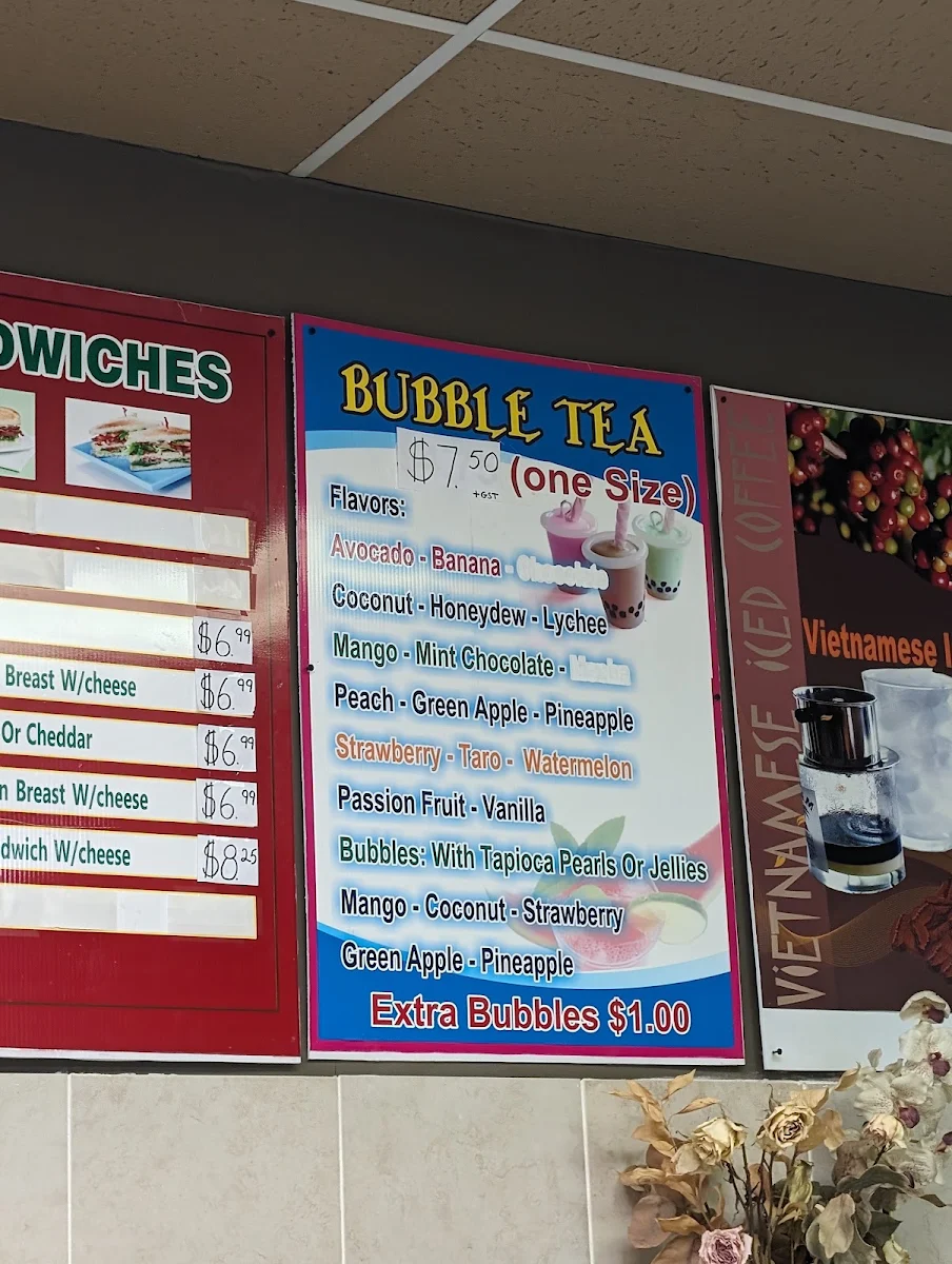 Menu, Vietnamese Subs & Rolls