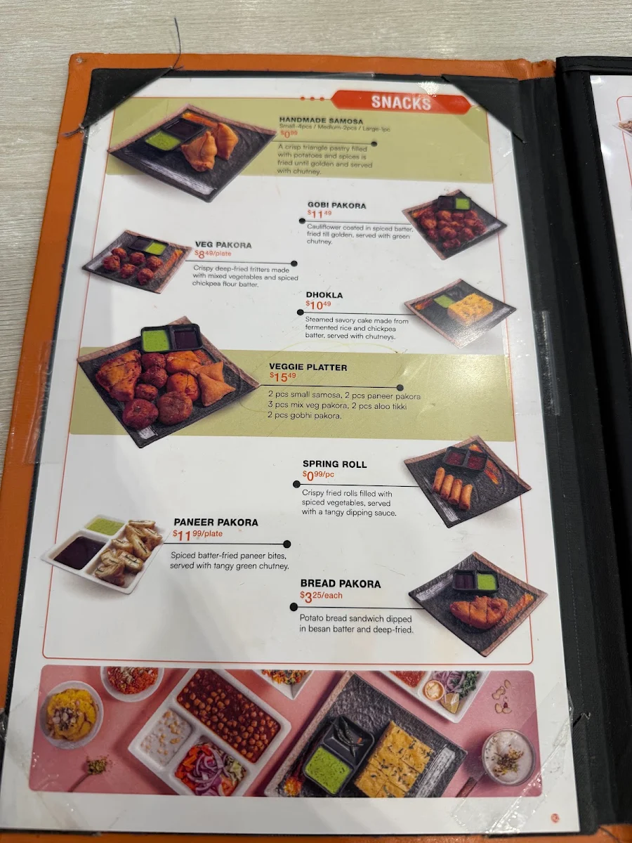 Menu, Rajdhani Sweets & Restaurant