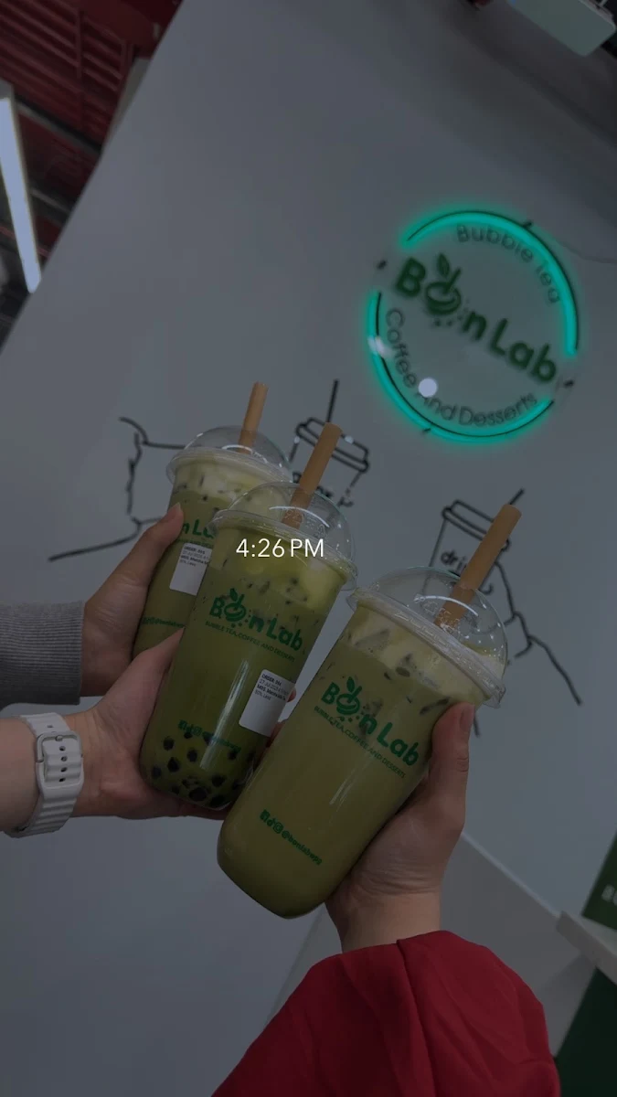 Menu, Bon Lab Bubble Tea & Desserts