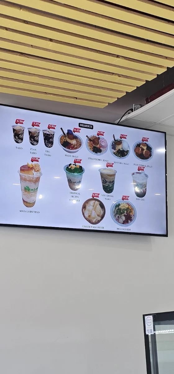 Menu, Bon Lab Bubble Tea & Desserts