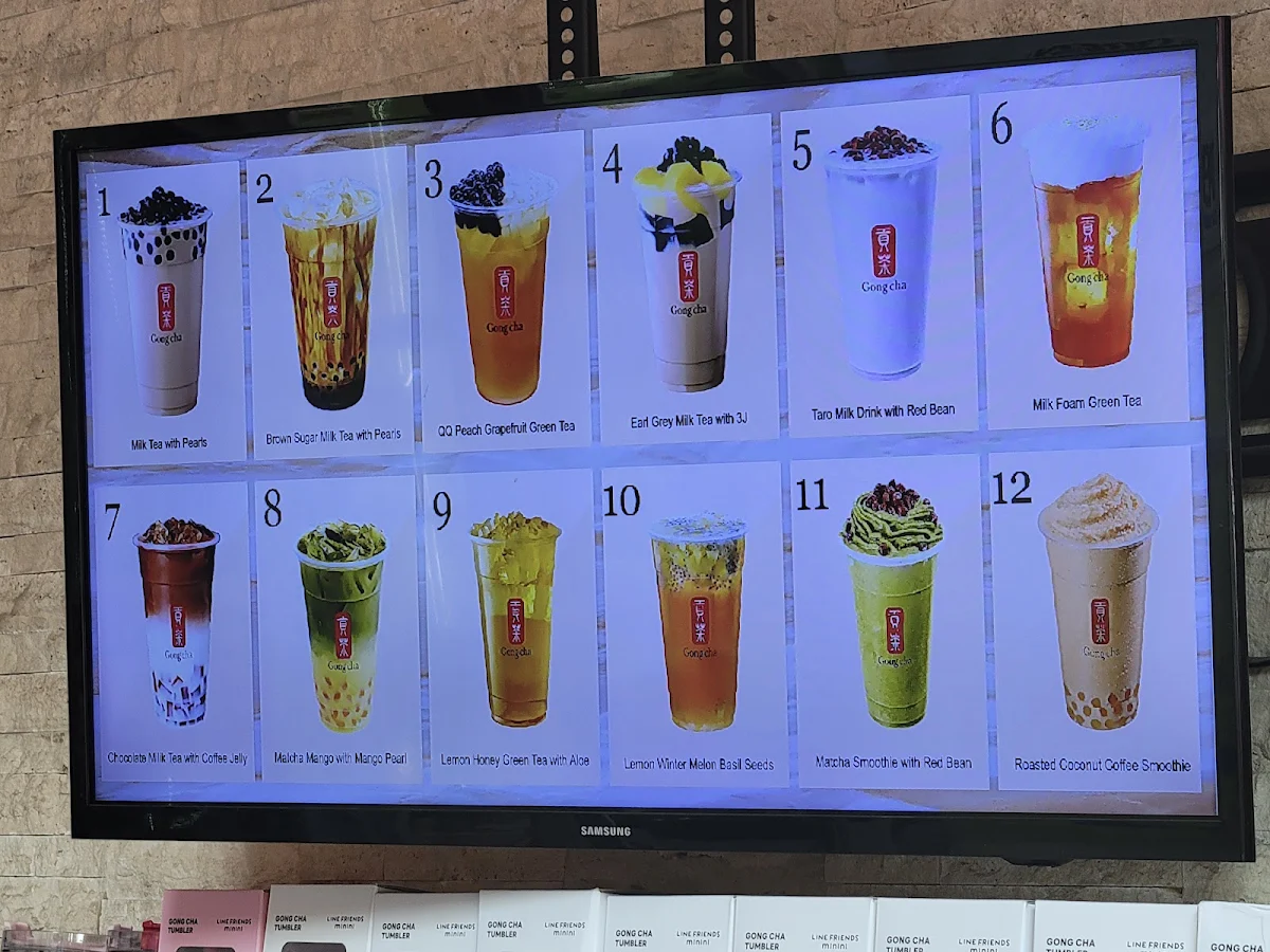 Menu, Gong Cha Granville