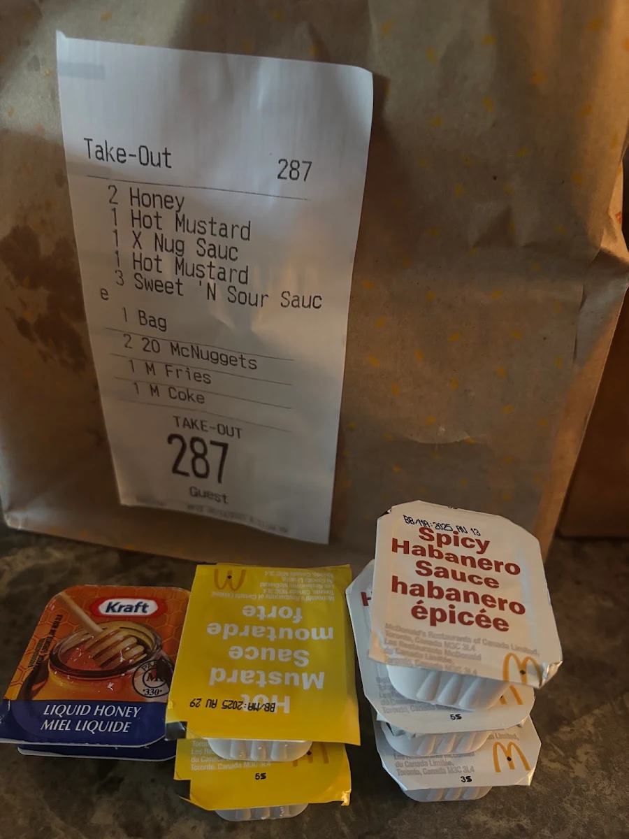 Menu, McDonald's