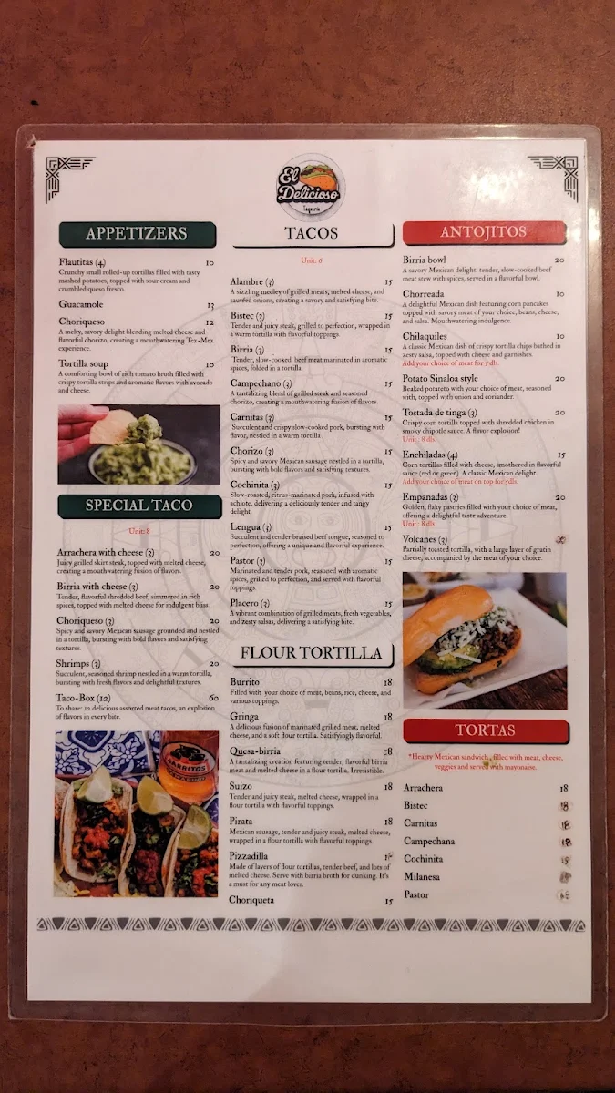 Menu, El Delicioso MTL