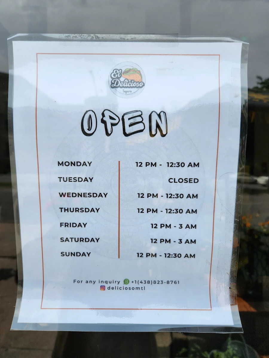 Menu, El Delicioso MTL