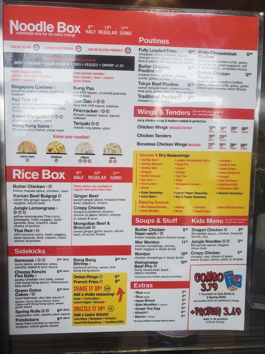 Menu, Wok Box - Meadows