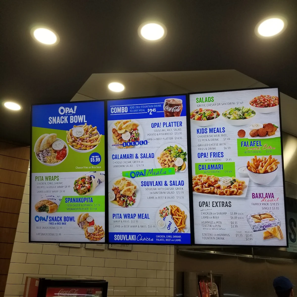 Menu, OPA! of Greece Grove on 17