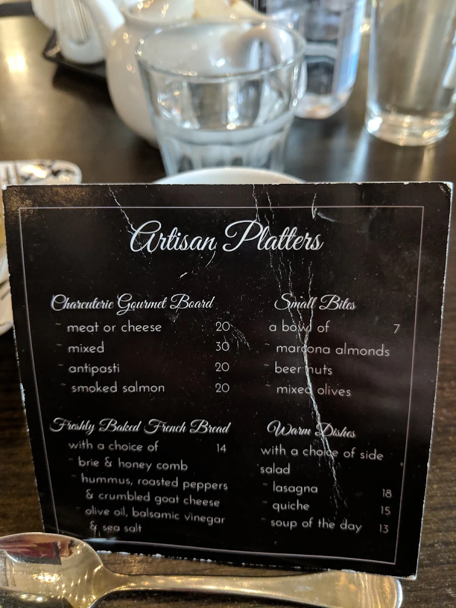 Menu, Café 22