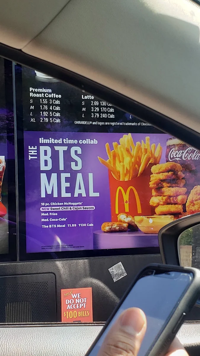 Menu, McDonald's