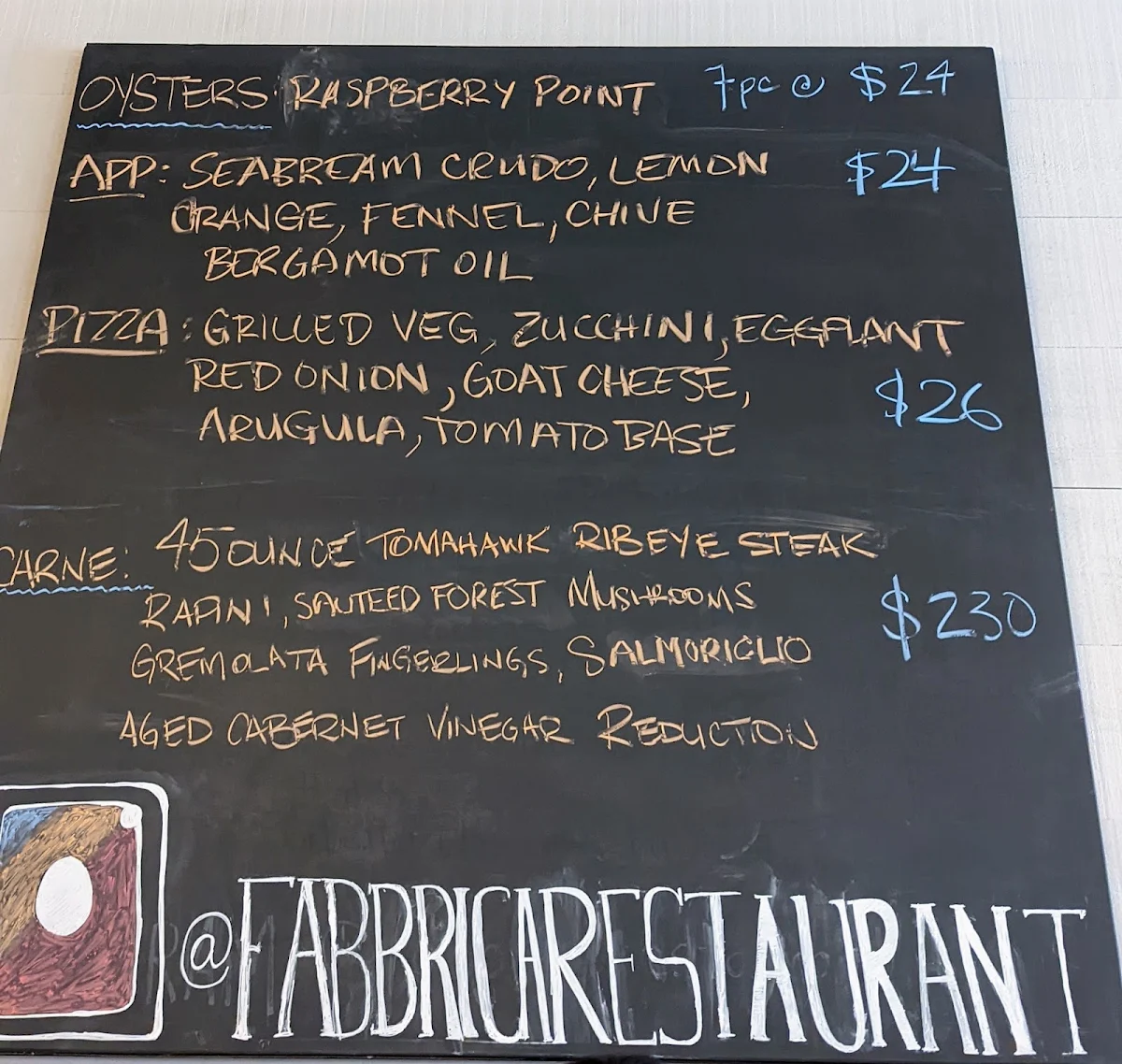 Menu, Fabbrica