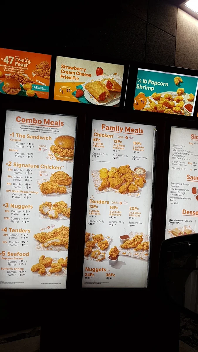 Menu, Popeyes Louisiana Kitchen