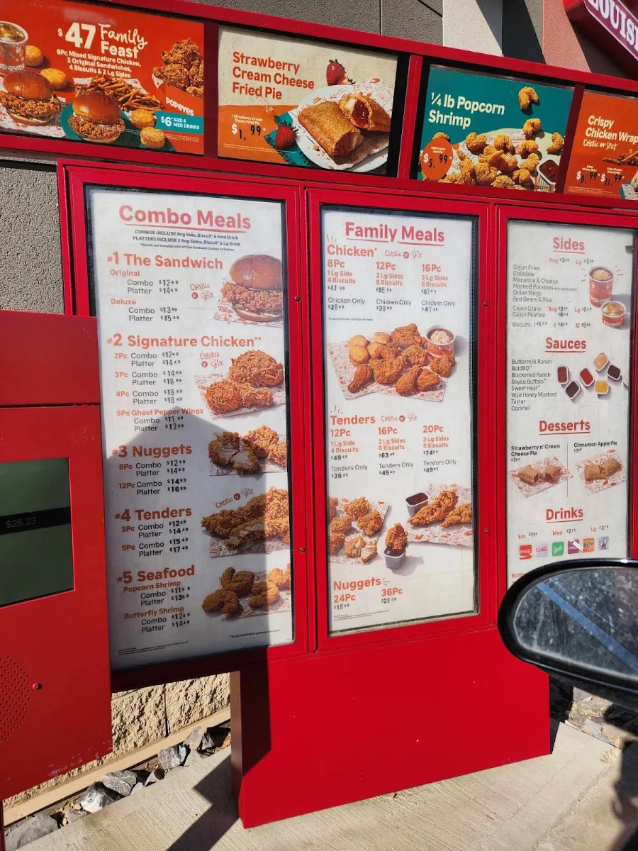 Menu, Popeyes Louisiana Kitchen