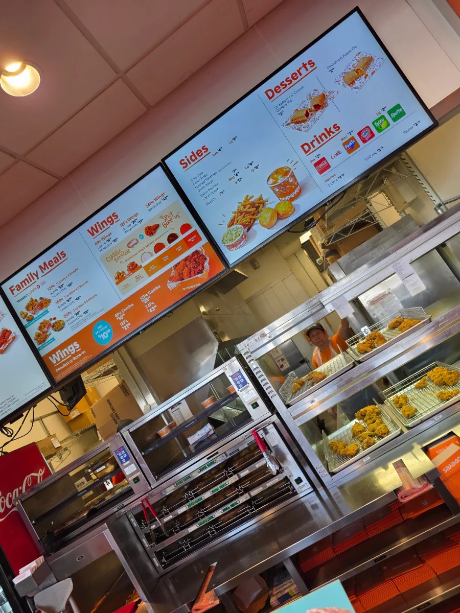 Menu, Popeyes Louisiana Kitchen