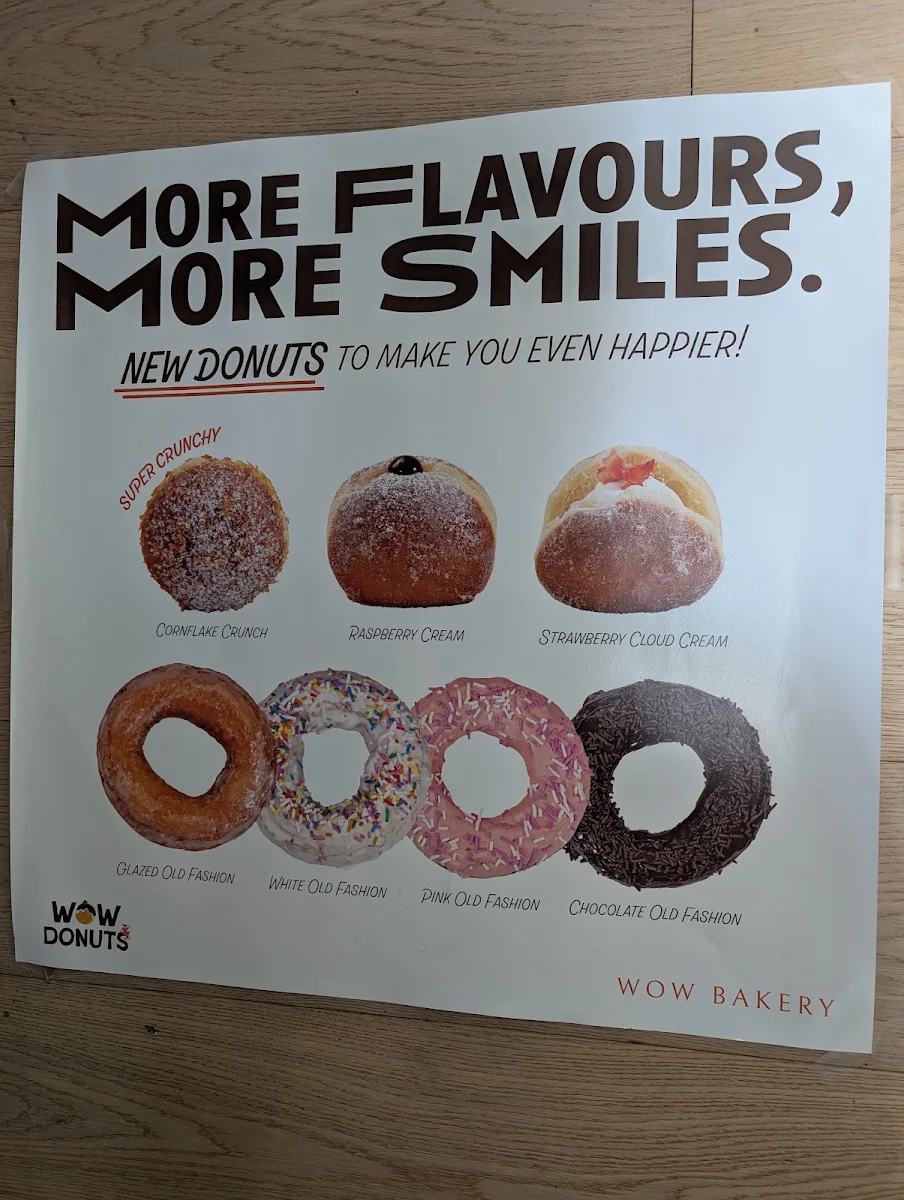 Menu, WOW Bakery (CF Chinook Centre)